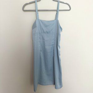 Urban Outfitters light blue silk mini dress